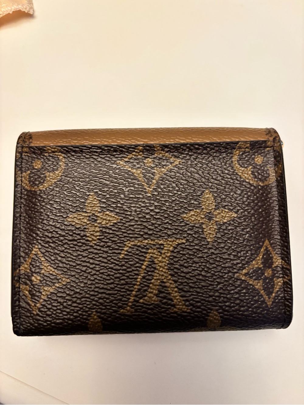 Louis Vuitton Two-Tone Monogram Envelope Wallet in Brown and Tan - Picture 2 of 4
